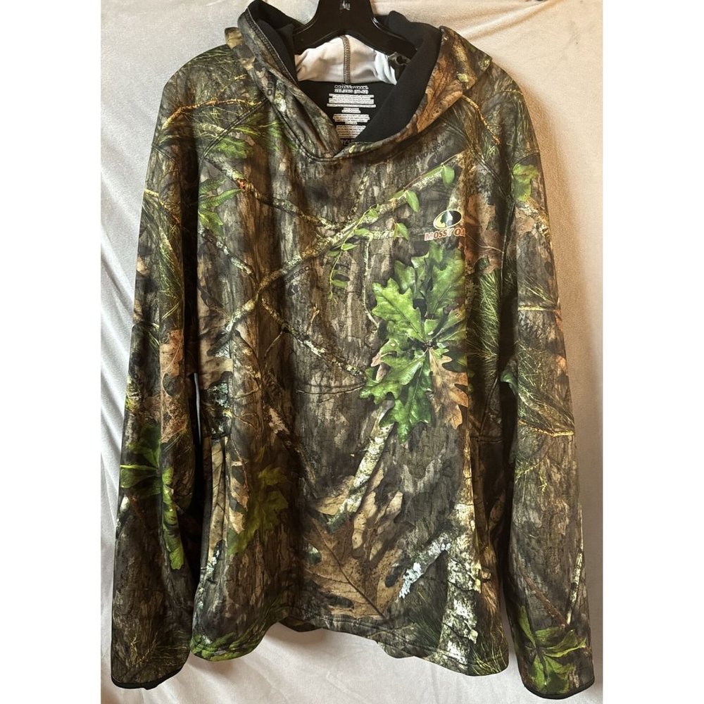 Mossy Oak Men's Sz 2XL Camouflage Tech Hoodie w/Face‎ Gaiter. A9